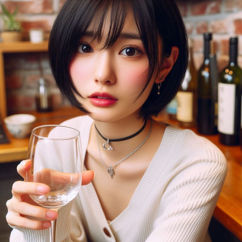 酔うと甘える女性画像３