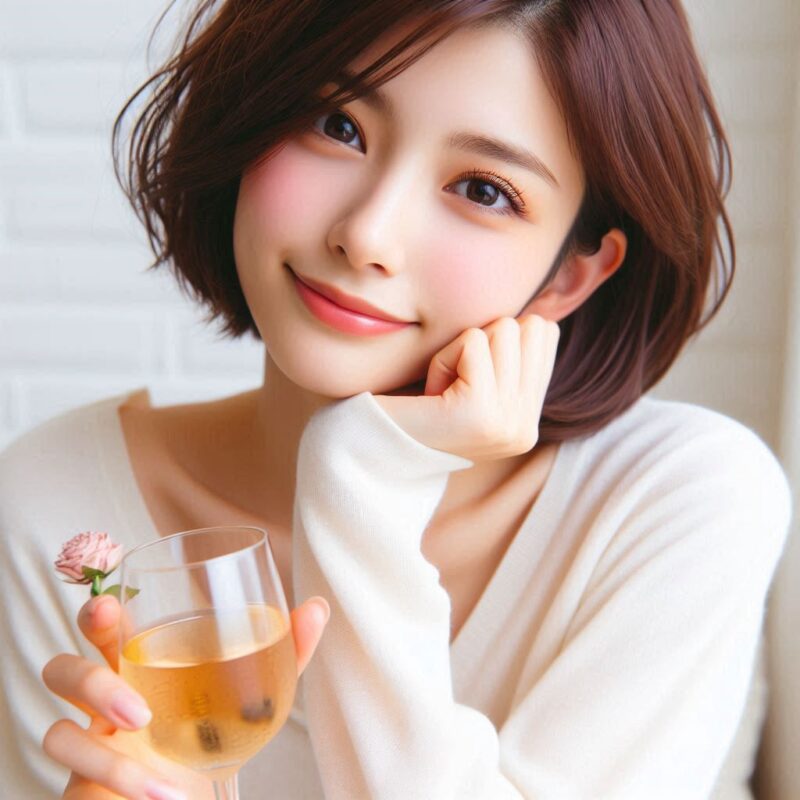 酔うと甘える女性画像