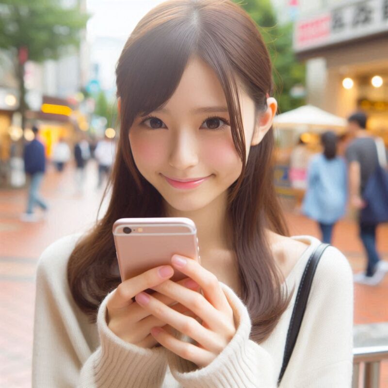 告白後にLINEする女性画像５