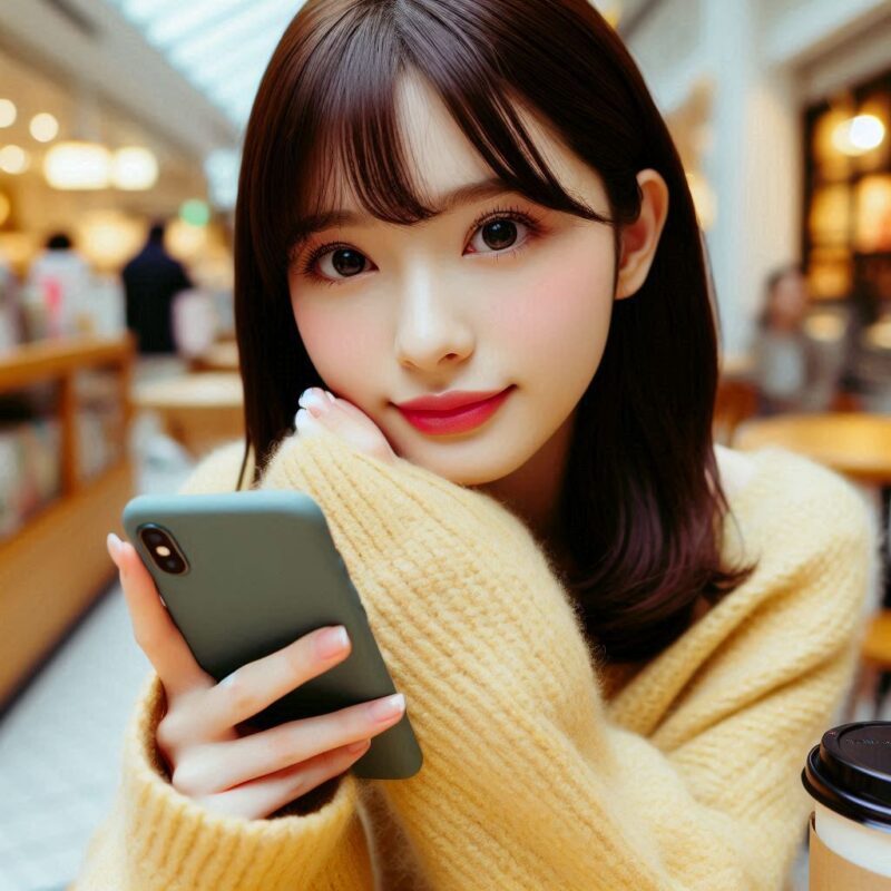 告白後にLINEする女性画像６