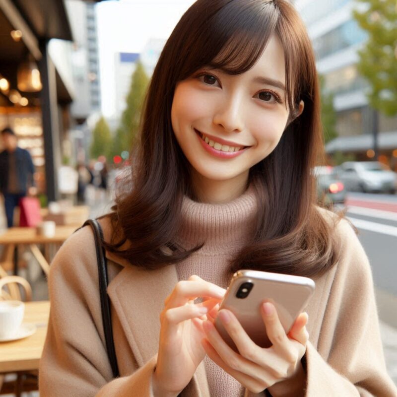 用はないけどlineする女性４