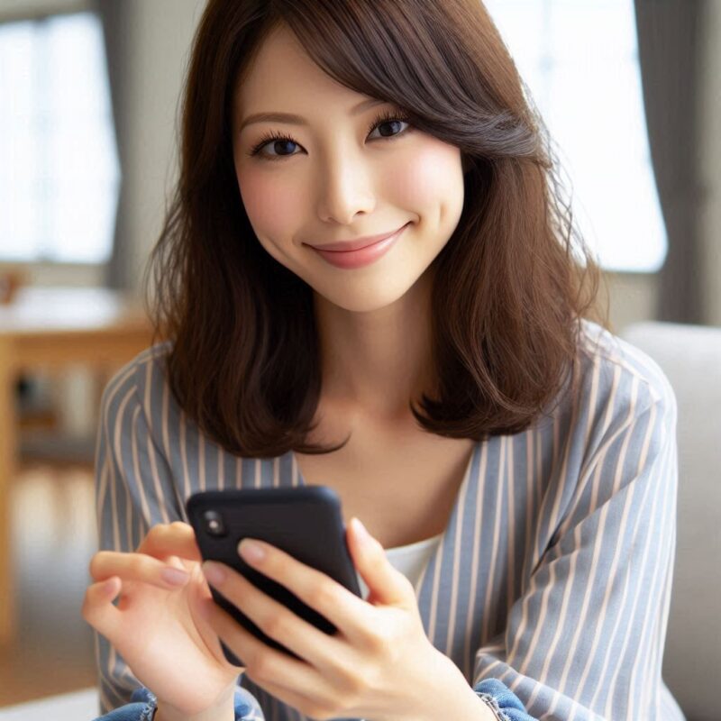 用はないけどlineする女性５