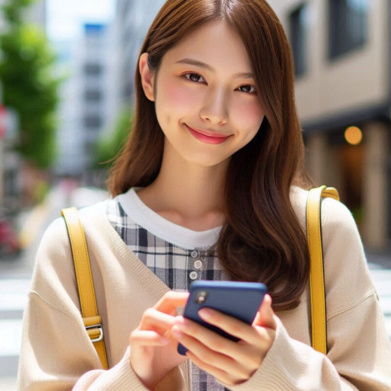 好きな人にlineする男女画像８