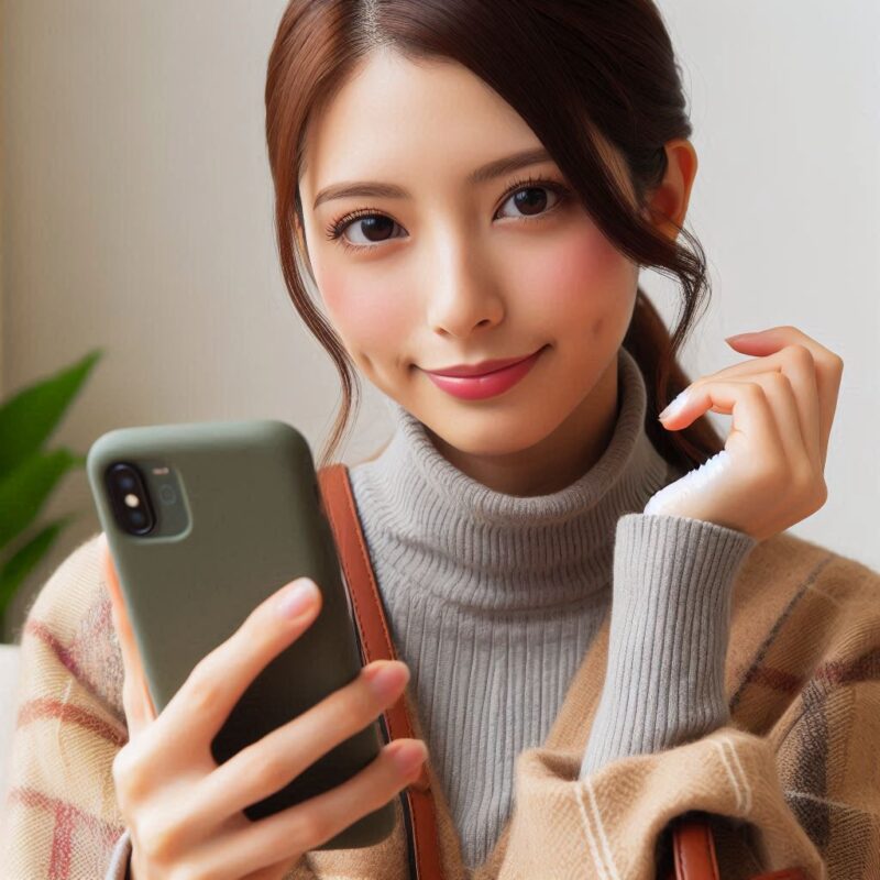 用はないけどlineする女性２