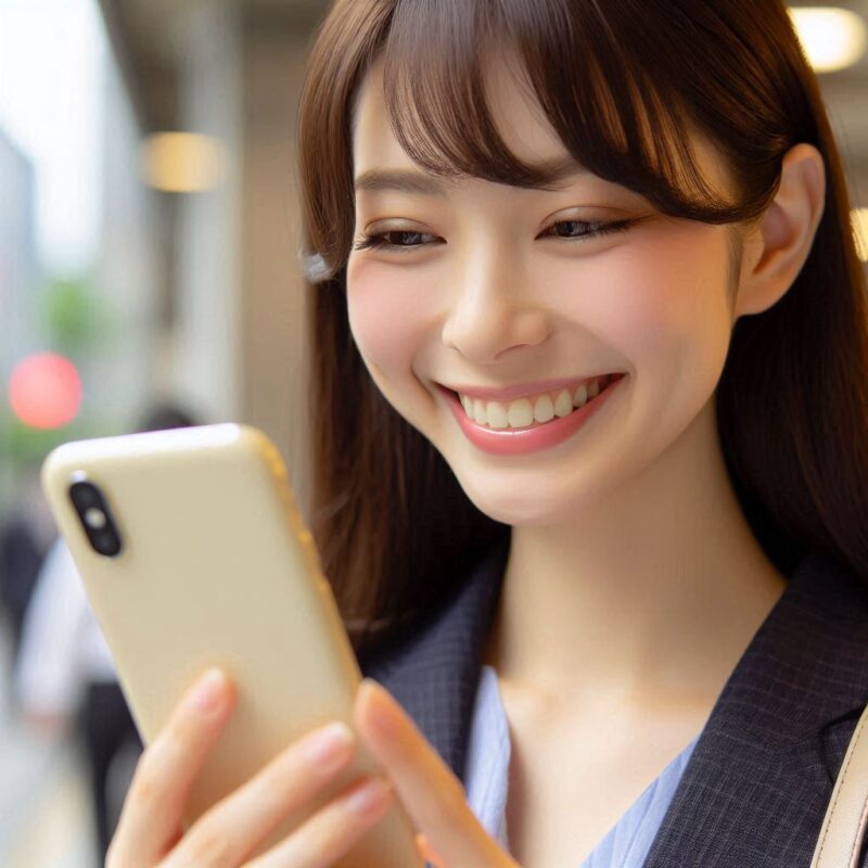 好きな人にlineする男女画像６