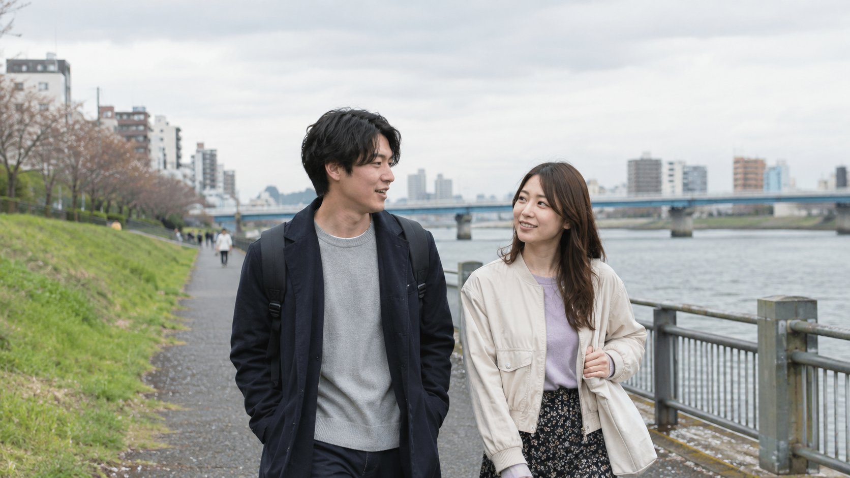 落ち着いて交際中の気持ちを話し合う男女